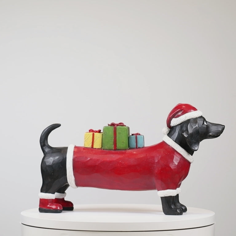 Dachshund with Presents